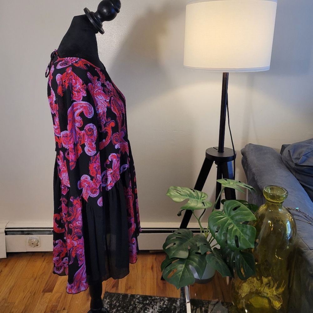 Free People Women's Pink & Black Dress Size Small - Picture 5 of 16